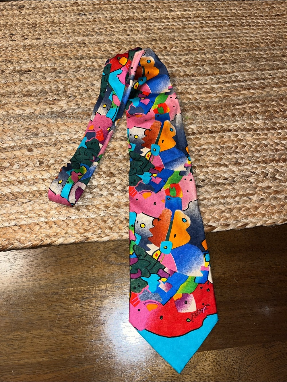 Vintage Peter Max Tie silk colorful